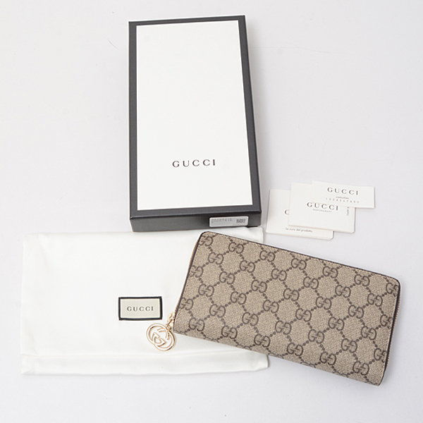 グッチ GUCCI GGスプリーム ラウンドファスナー長財布 307982 未使用品