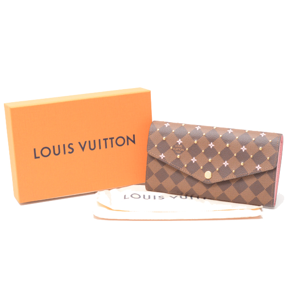 ルイヴィトン Louis Vuitton ダミエ フラワースタッズ ポルトフォイユ ...