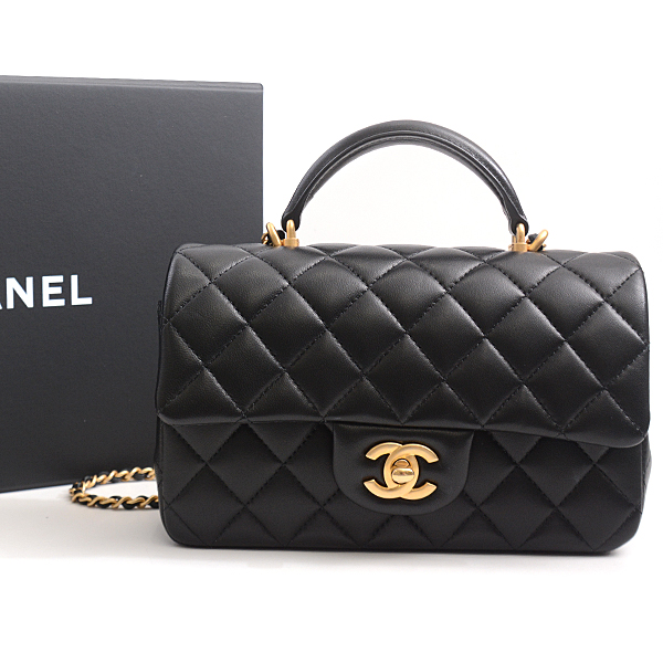 【新品未使用】CHANEL ショルダーバッグ トップハンドル マトラッセ